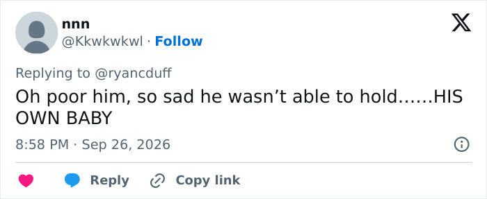 Tweet expressing sadness over not holding own baby in viral marriage clip
