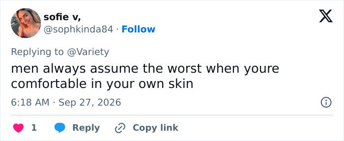 A social media post about being comfortable in your own skin, sparking an intense debate. A social media post about being comfortable in your own skin, sparking an intense debate.