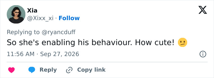 Tweet about enabling behavior amid viral clip backlash
