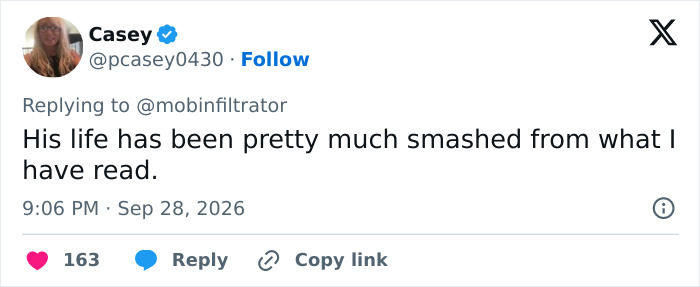 A social media comment about Brock Turner, discussing how his life has been smashed. A social media comment about Brock Turner, discussing how his life has been smashed.