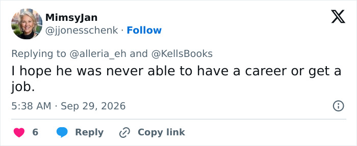 An online reaction about Brock Turner, wishing him difficulty in finding a job or career. An online reaction about Brock Turner, wishing him difficulty in finding a job or career.