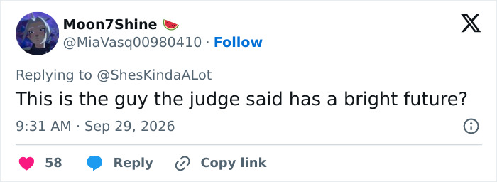 Social media post questioning the bright future of convicted felon Brock Turner Social media post questioning the bright future of convicted felon Brock Turner