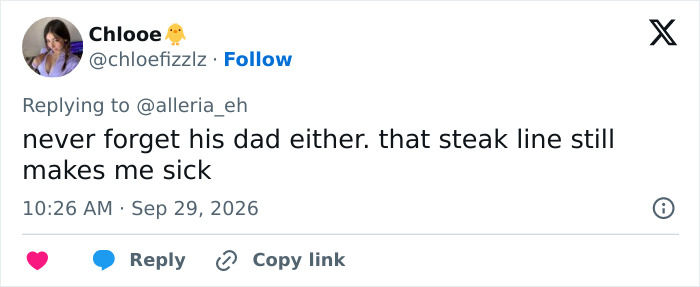 A social media post regarding Brock Turner and his father, mentioning the controversial steak comment. A social media post regarding Brock Turner and his father, mentioning the controversial steak comment.