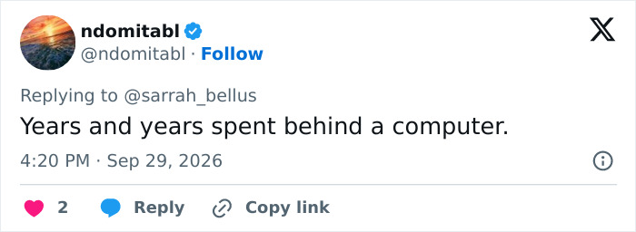 A social media post discussing Elon Musk's posture and computer use