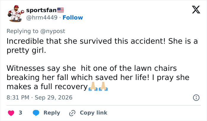 Student Fell 8 Stories From Apartment Window While Dancing, What Broke Her Fall Is Being Called A Miracle Student Fell 8 Stories From Apartment Window While Dancing, What Broke Her Fall Is Being Called A Miracle