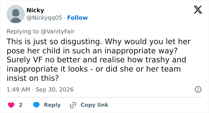 A user comment on Twitter criticizing the Erika Kirk photo for looking disturbing A user comment on Twitter criticizing the Erika Kirk photo for looking disturbing
