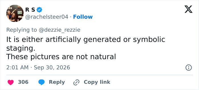 A tweet containing theories of subliminal messaging regarding the Erika Kirk photo A tweet containing theories of subliminal messaging regarding the Erika Kirk photo