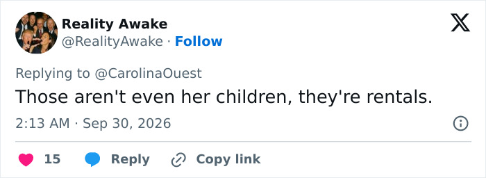 A tweet on social media expressing skepticism about Erika Kirk A tweet on social media expressing skepticism about Erika Kirk