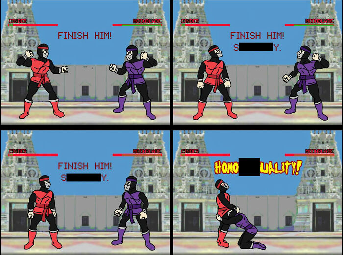 One And Only Comics parodying a classic fighting game with a funny finish.