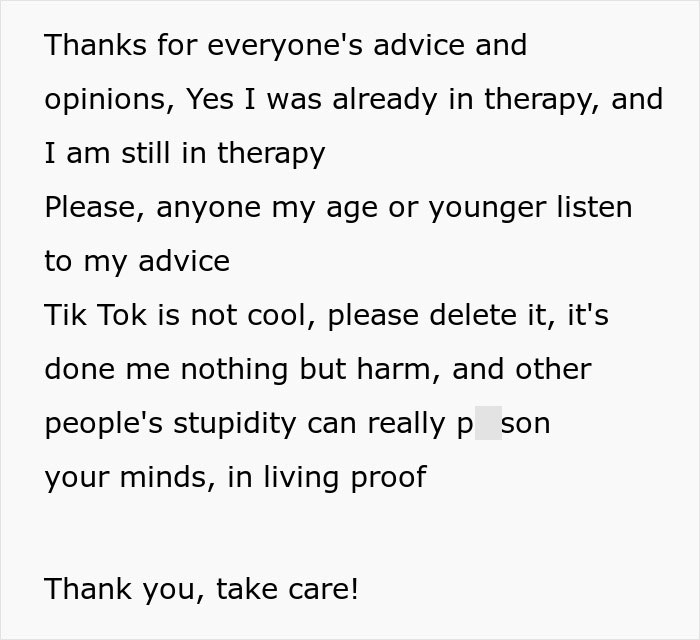 A text post about therapy and regret after a failed open relationship A text post about therapy and regret after a failed open relationship