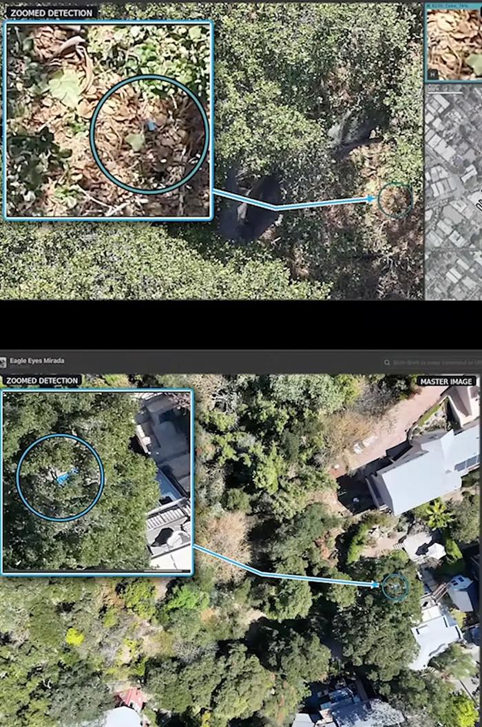 Aerial images showing crucial trail clue for wife missing six months investigation