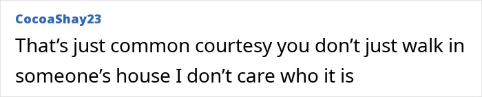 Comment highlighting respect and courtesy in respecting family privacy Comment highlighting respect and courtesy in respecting family privacy