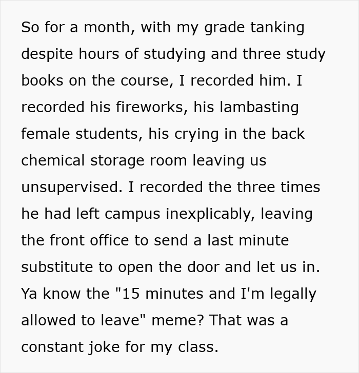 Chauvinist Teacher Turns Student's Life Nightmarish, She Makes Sure High School Gets Rid Of Him Chauvinist Teacher Turns Student's Life Nightmarish, She Makes Sure High School Gets Rid Of Him