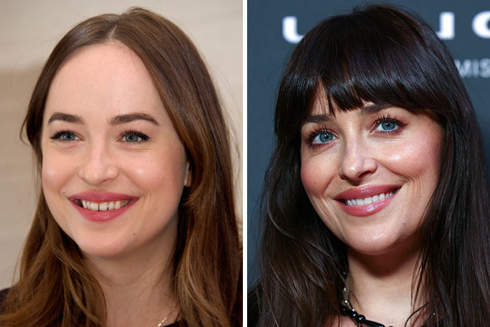 Dakota Johnson's transformation through looksmaxxing, revealing potential plastic surgeon procedures.