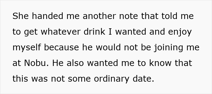 A note details a woman’s first date that turned out to be far from ordinary. A note details a woman’s first date that turned out to be far from ordinary.