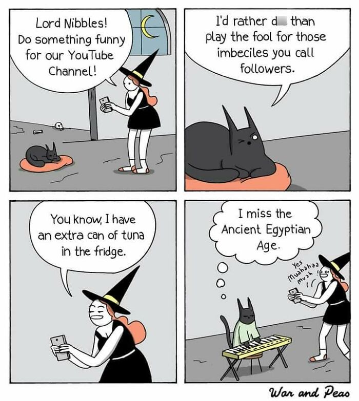 50 Hilarious Cat Comics By ‘War And Peas’ That Capture The Chaos Of Living With Feline