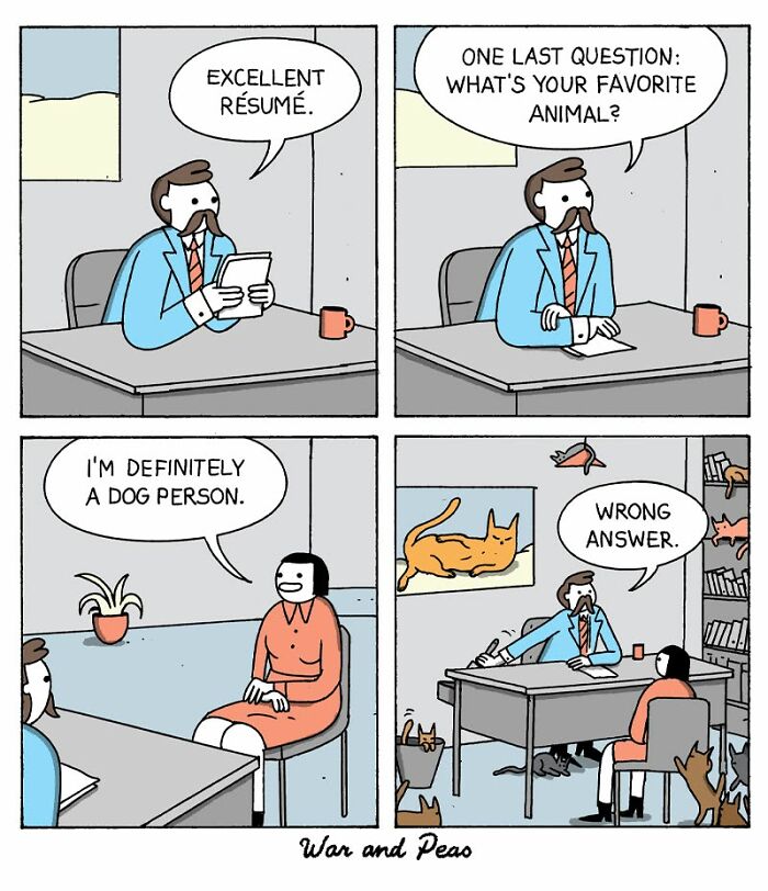 50 Hilarious Cat Comics By ‘War And Peas’ That Capture The Chaos Of Living With Feline