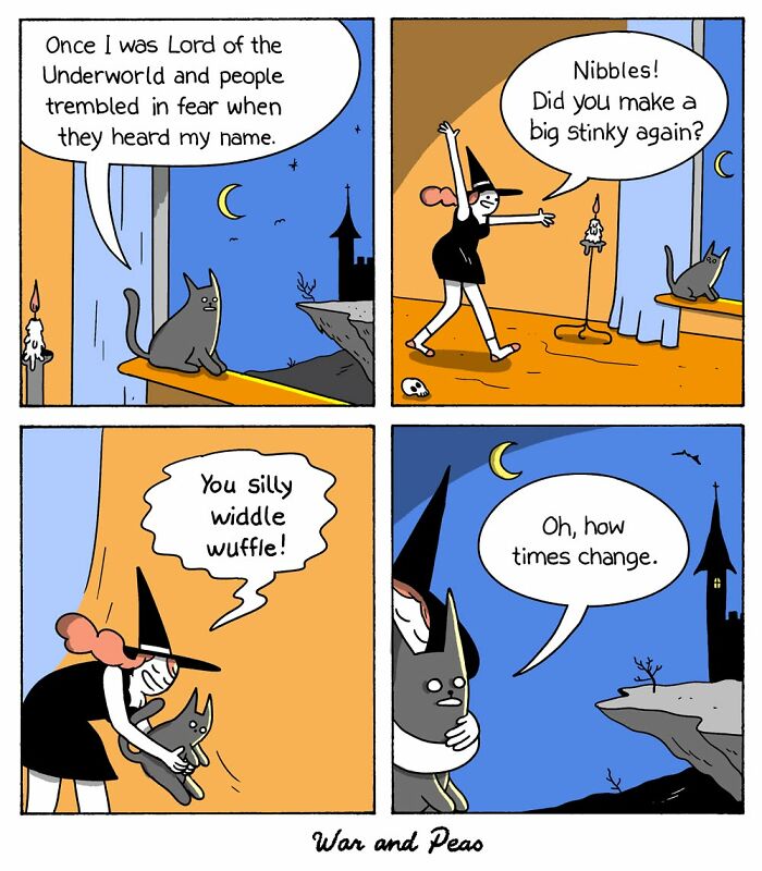 50 Hilarious Cat Comics By ‘War And Peas’ That Capture The Chaos Of Living With Feline
