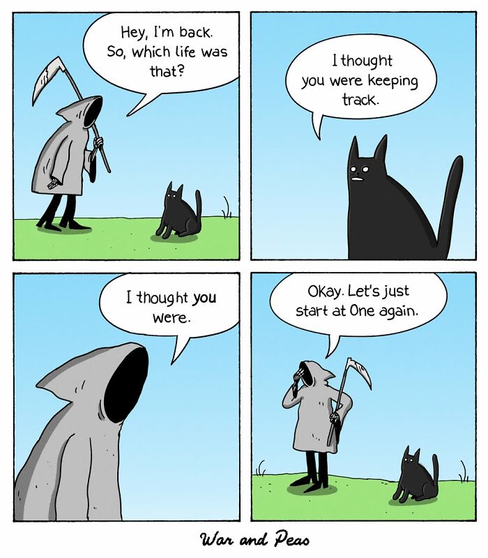 50 Hilarious Cat Comics By ‘War And Peas’ That Capture The Chaos Of Living With Feline