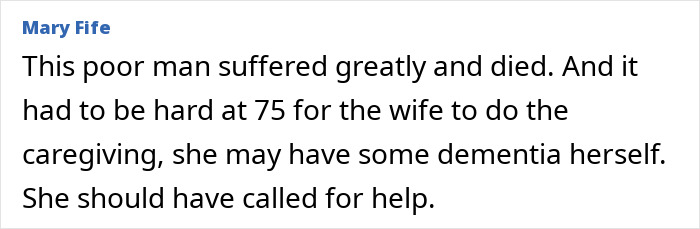A comment on the woman arrested for leaving her husband on the toilet and the challenges of caregiving.