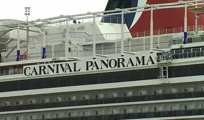 The exterior of the Carnival Panorama cruise ship, where a dad of 3 jumped off. The exterior of the Carnival Panorama cruise ship, where a dad of 3 jumped off.
