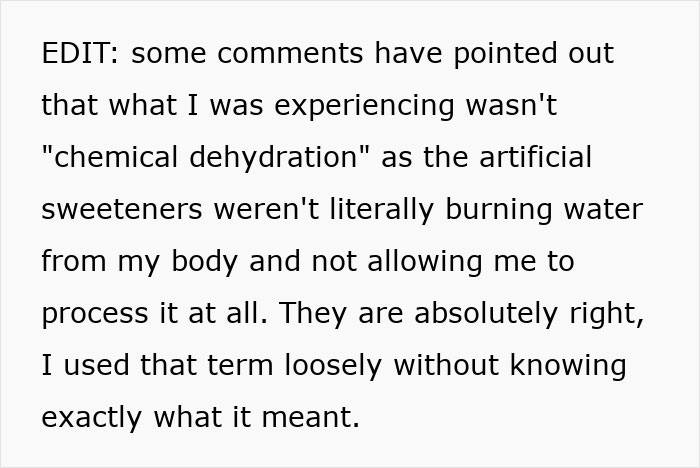 Man Drinks Sugar-Free Punch Daily, Realizes It Makes Him Stop Using The Toilet For Over 12 Hours Man Drinks Sugar-Free Punch Daily, Realizes It Makes Him Stop Using The Toilet For Over 12 Hours