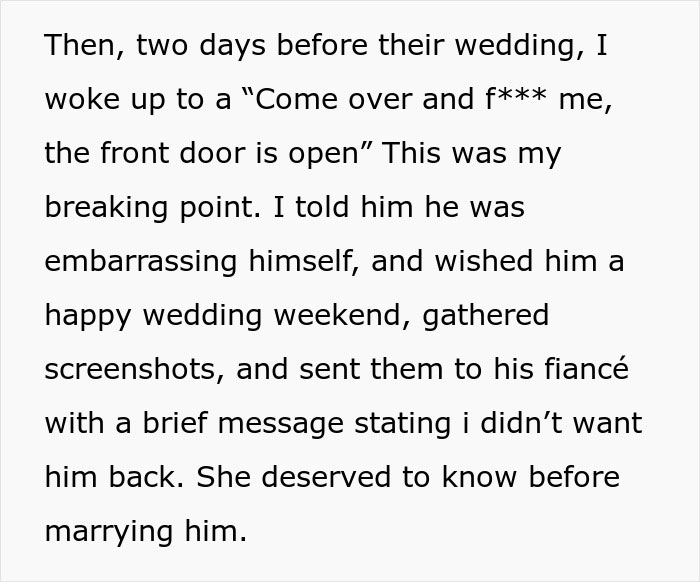 Serial Cheater Breaks Ex's Heart Yet Comes Back To Harass Her, She Exposes Him Before His Wedding Serial Cheater Breaks Ex's Heart Yet Comes Back To Harass Her, She Exposes Him Before His Wedding