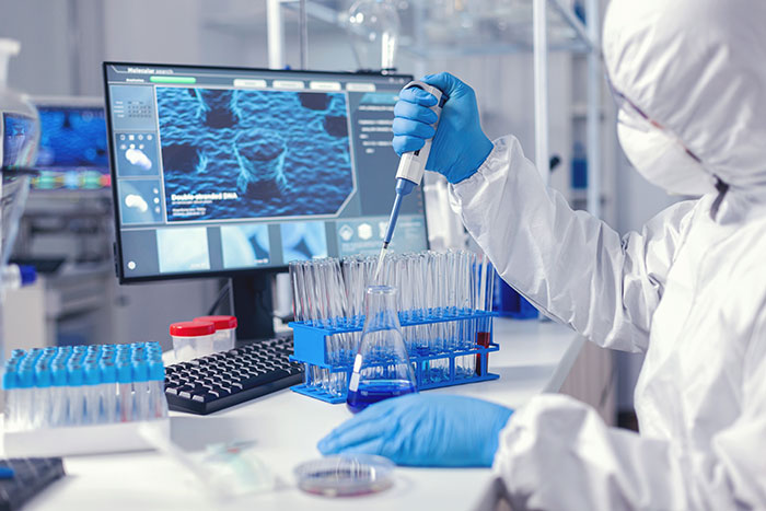 Scientist in a lab performing IVF procedures, connected to a mother pursuing IVF with her new husband. Scientist in a lab performing IVF procedures, connected to a mother pursuing IVF with her new husband.