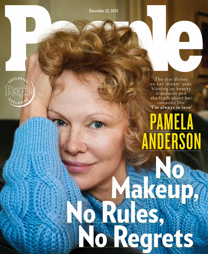 Pamela Anderson on a magazine cover for People, discussing her health battle. Pamela Anderson on a magazine cover for People, discussing her health battle.