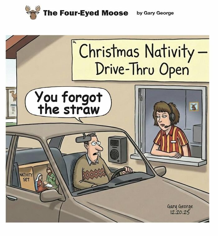Gary George Turns Everyday Situations Into Cleverly Absurd Comics (30 Pics)