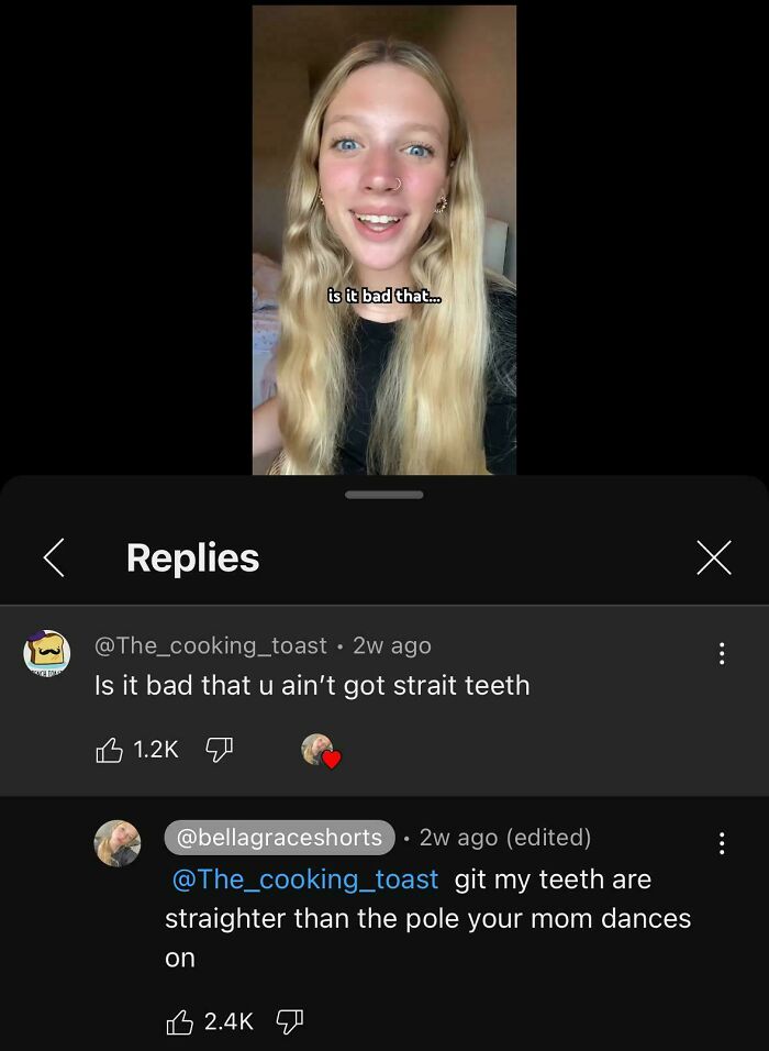 A screenshot showing a YouTube video and a humorous comment exchange, highlighting funny YouTube comment section interactions.
