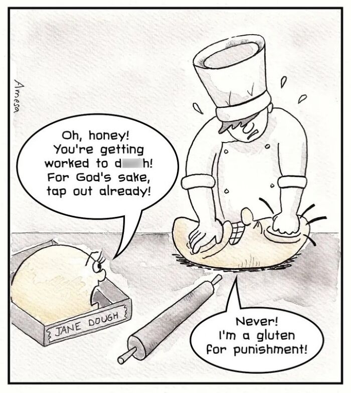 22 Clever Comics By Amesa That Turn Everyday Words Into Unexpected Jokes