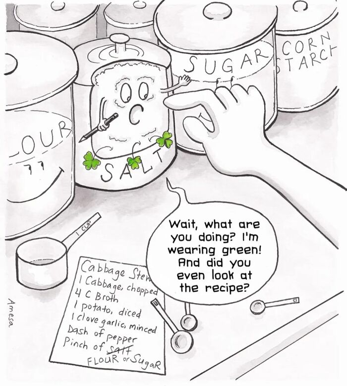 22 Clever Comics By Amesa That Turn Everyday Words Into Unexpected Jokes