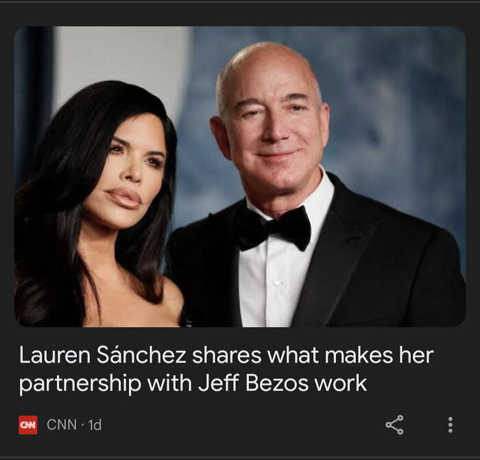 Jeff Bezos and Lauren Sánchez at an event, illustrating an Eat The Rich moment for the wealthy.