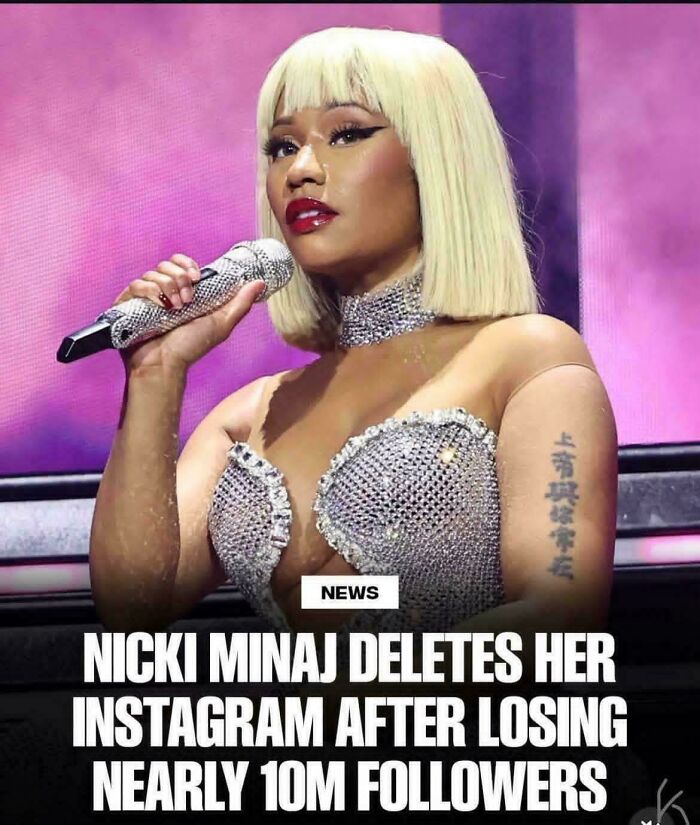 Nicki Minaj deletes her Instagram after losing followers, sparking Eat The Rich discussions.