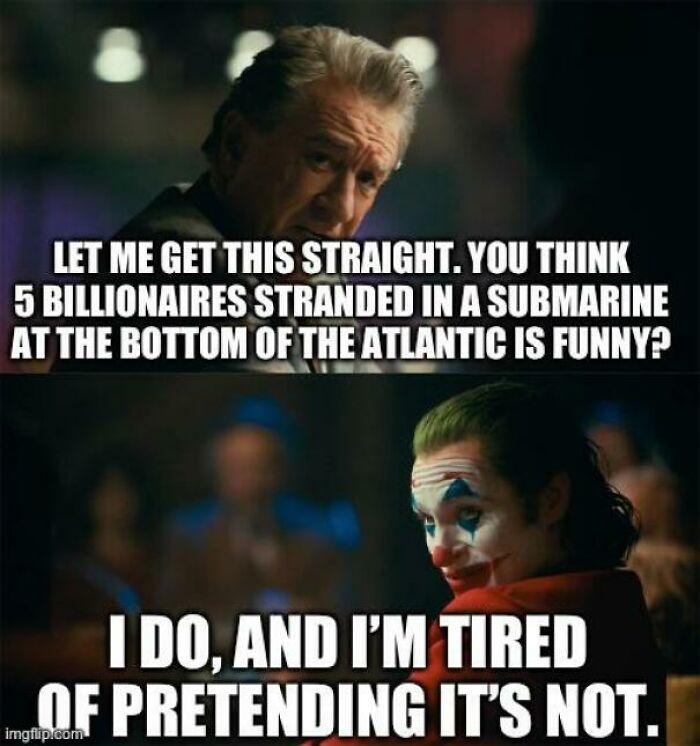 A meme with Robert De Niro and Joker discussing stranded billionaires, symbolizing Eat The Rich sentiment.