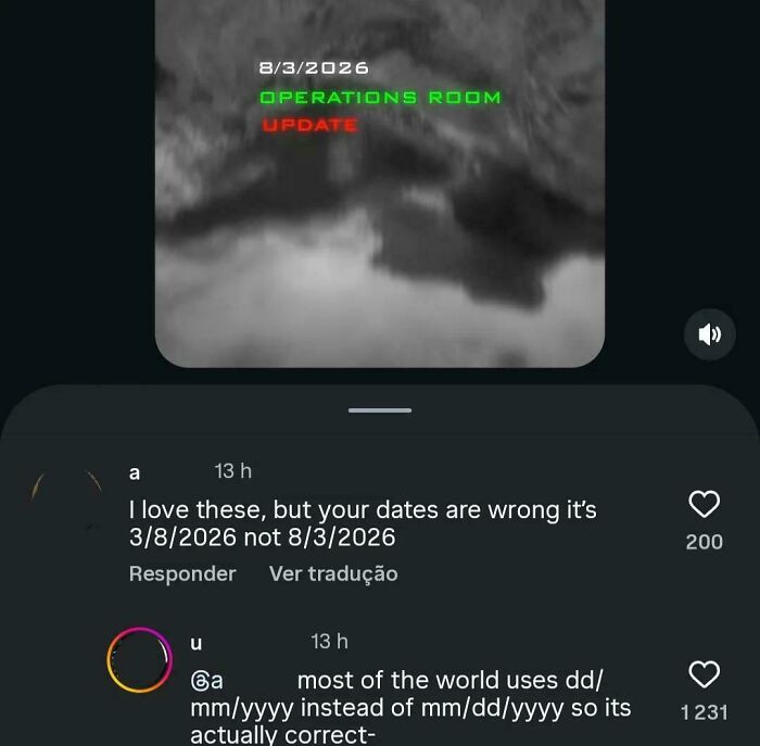 A screenshot showing a debate about date formats, illustrating a potentially stupid nation moment.