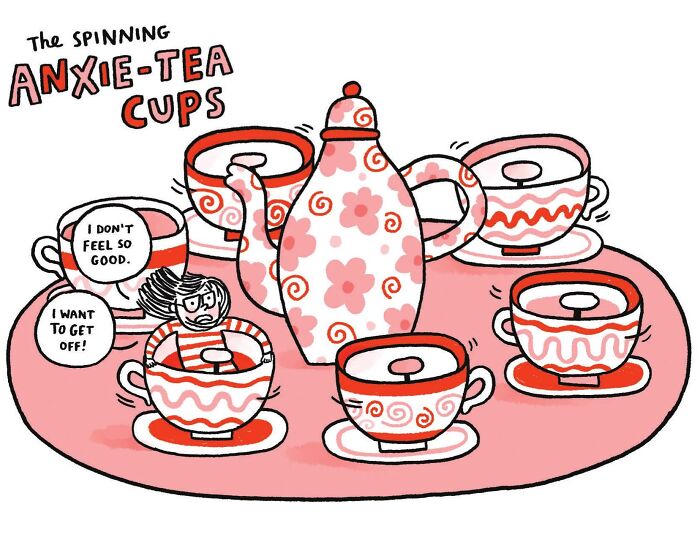 Artist Turns Her Lifelong Struggles With Anxiety Into An Imaginary Theme Park In 18 Relatable Illustrations