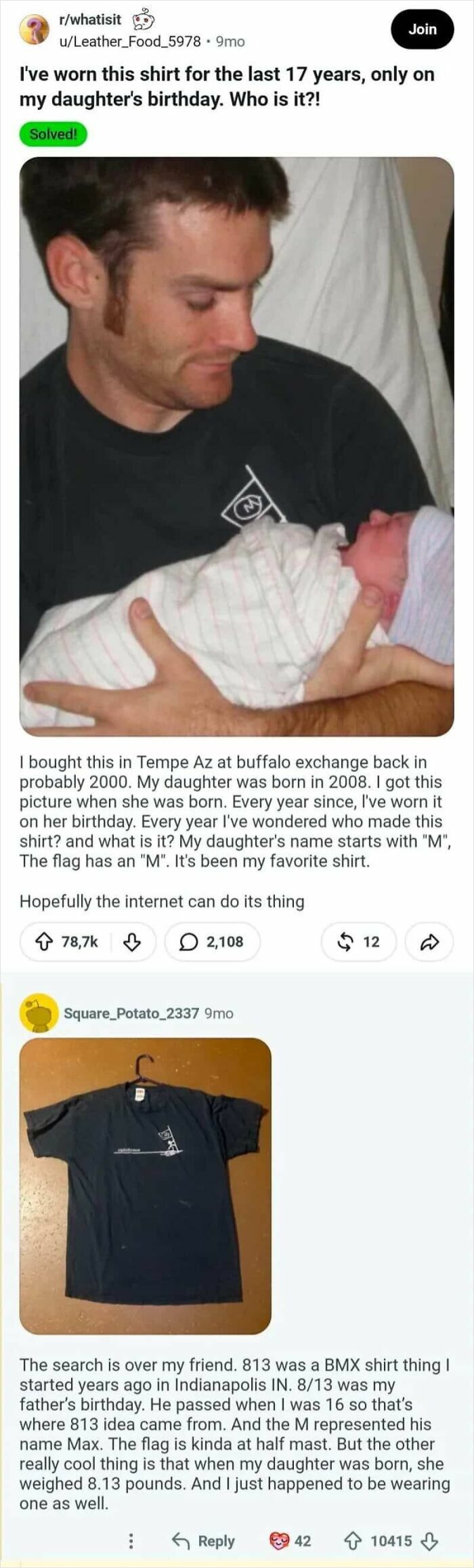 A Reddit thread from r/whatisit where users identified a T-shirt, proving you always need to read the comments for solutions.
