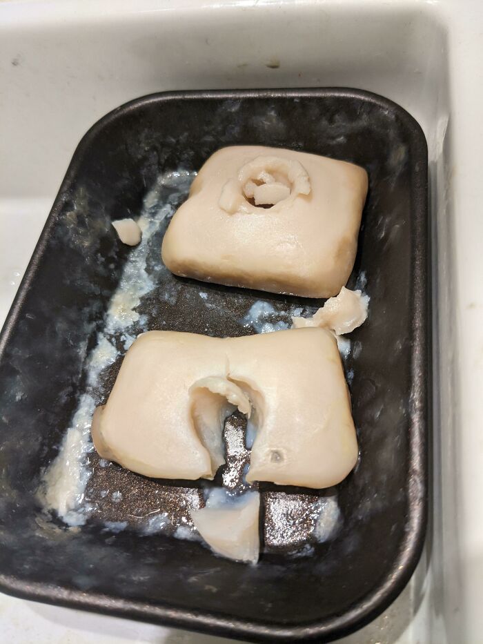 A parent's headache from mischievous kids might include finding strange food items in the sink.