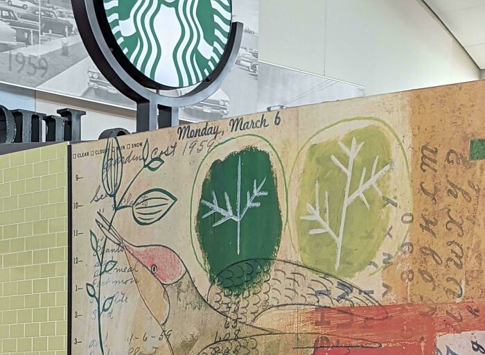 Starbucks logo and a garden weather chart showing the date synced.
