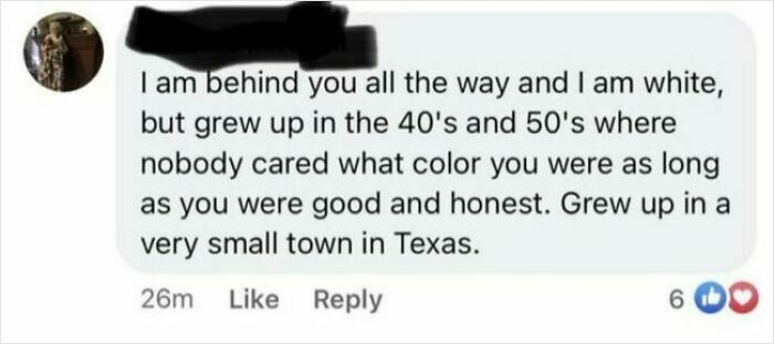 A social media post from an unhinged person sharing their thoughts on growing up in the 40s and 50s.