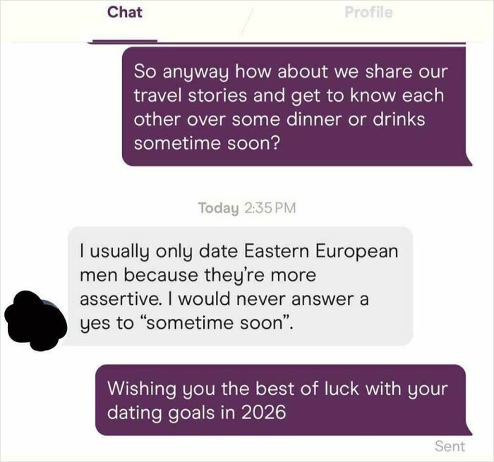 A chat conversation where a "Nice Girl" reveals delusional and horrible behavior through a dismissive and demanding response, receiving a reality check.