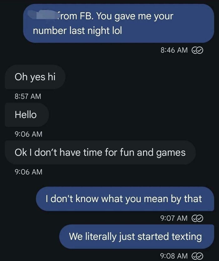 A phone screen displaying text messages where a "Nice Girl" exhibits delusional and horrible behavior, highlighted by a reality check online.