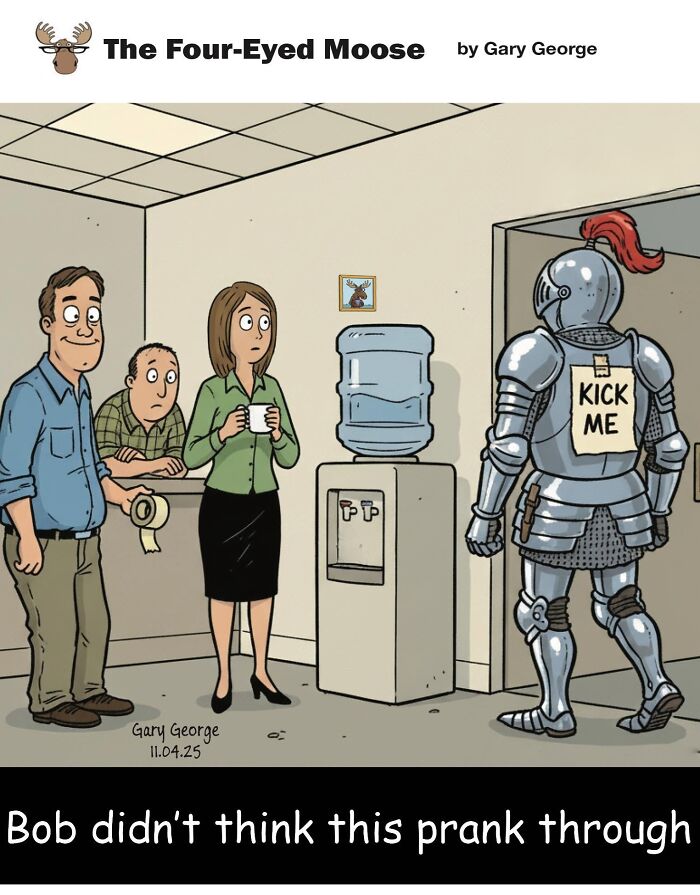 Gary George Turns Everyday Situations Into Cleverly Absurd Comics (30 Pics)