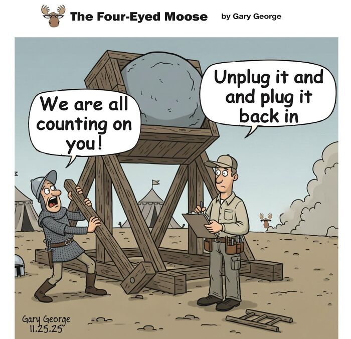 Gary George Turns Everyday Situations Into Cleverly Absurd Comics (30 Pics)