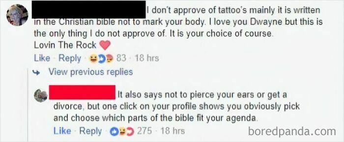 Facebook comments debate biblical rules on tattoos and piercings