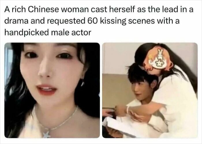 Chinese woman requesting multiple kissing scenes with handpicked actor in drama