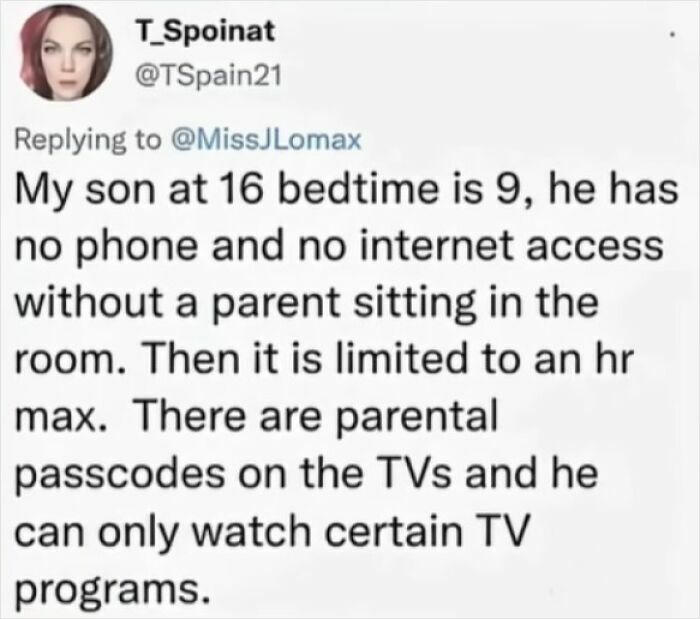 Twitter user shares strict parenting rules about 16-year-old son's bedtime and internet access