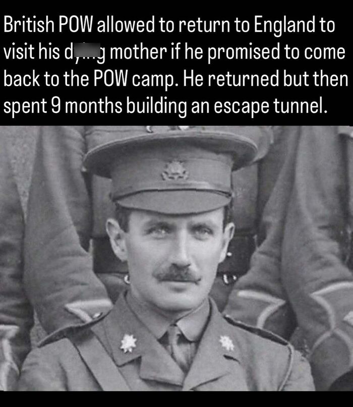 A black and white historical photo of a British POW soldier, showcasing remarkable photos that show the past.